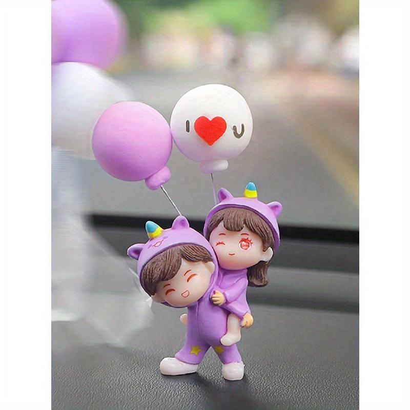 2pcs Figure & Letter Graphic ABS Car Ornament