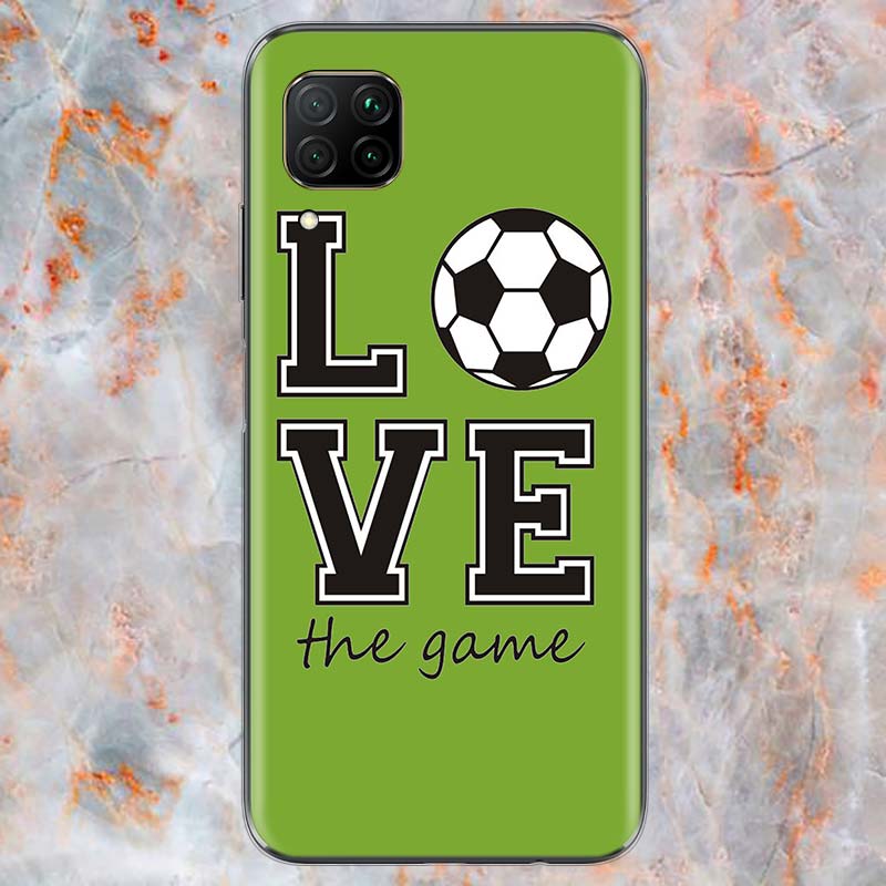 I love Fire football For Huawei Mate 40 30 20 20X 10 RS P Smart 2021 2020 Z S Pro Plus Lite 2019 Phone Case Shell