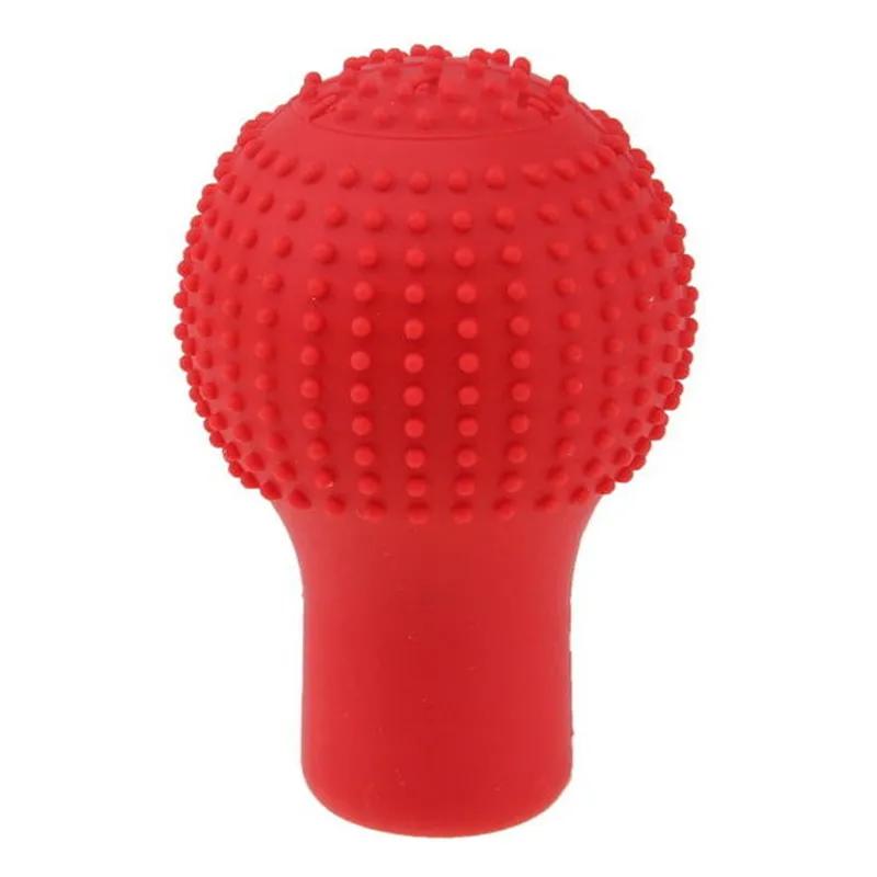 1Pc Car Auto Round Silicone Gear Shift Knob Cover Manual Automatic Non Slip Lever Shifter Knobs Case Protector Bump Stick