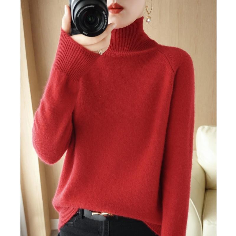Casual Autumn Winter Women Sweaters Turtleneck Long Sleeve Thick Warm Pullovers Fashion Korean Knitwears Basic Jumpers