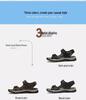 Men's Summer Velcro Cowhide Sandals: First-Layer Beach & Outdoor Wear