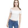 Urban Classics Ladies - Off Shoulder Rib Top sans bretelles