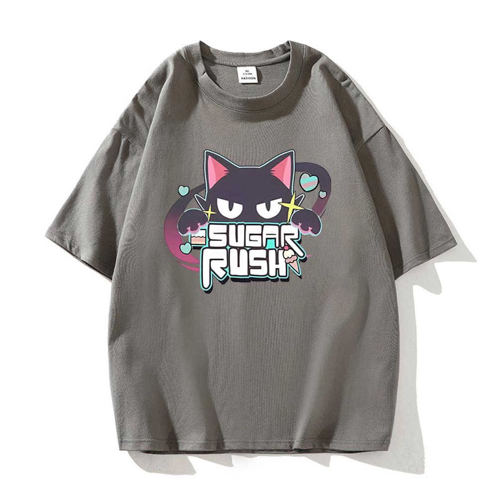 Anime Blue Archive T-Shirt Sugar Rush Lustig Herren Damen Kleidung Unisex Streetwear Manga Cosplay Kleidung Baumwolle Grafik T-Shirts
