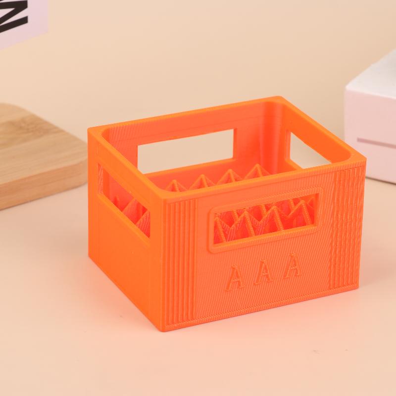 3D Printed Beer Crate Style Battery Storage Case No. 5 Aa No. 7 Aaa Battery Basket Stackable Batteries Storage Box Home Decor