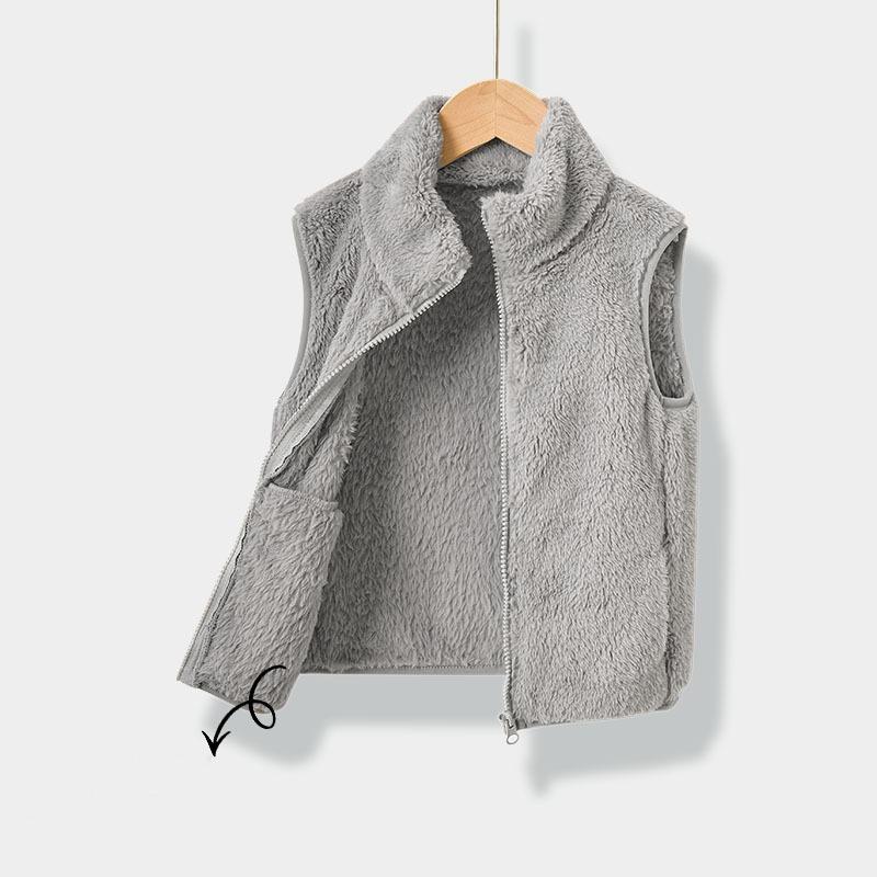 Winter Winter Kids Plush Coat Simple Fashion Children Solid Color Casual Outerwear Toddler Jacket