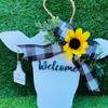 Cartoon Cattle Sign Hanging Sign Indoor Outdoor Door Hanging Decoration