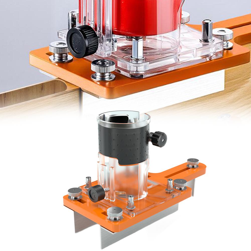 As Show Wood Router Base Adaptable Thickness Wood Tools Wood Router Works With Wood Plastic Veneer Aluminum Alloy Material