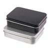 1PC Frosted Household Iron Storage Box Metal Box Tin Plated Container Empty Hinged Lid Small Empty Storage Box
