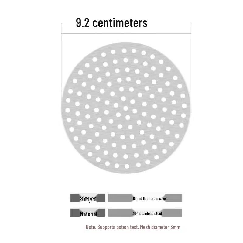 304 Stainless Steel Square Mesh Drain Cover - Anti-Clog Sink and Bathroom Hair Trap