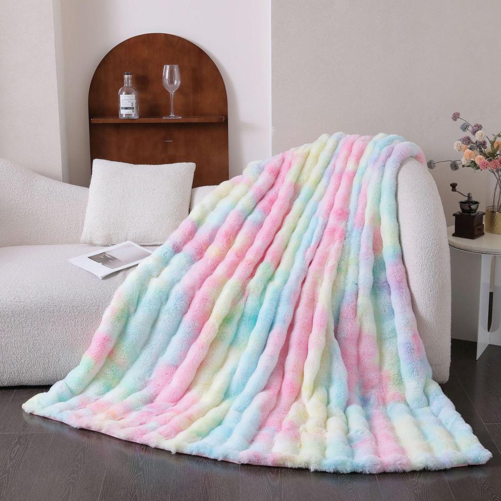 Thickened Warm Tie Dyed Blanket