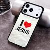 I Love Heart Jesus Christian Religious Phone Case for iPhone 17 16 15 Pro Max Air 14 13 12 11 Plus Shockproof Cover