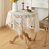 Bohemian Lace Tablecloth Cotton Linen Blend Rustic Decorative Table Cover Home Dining
