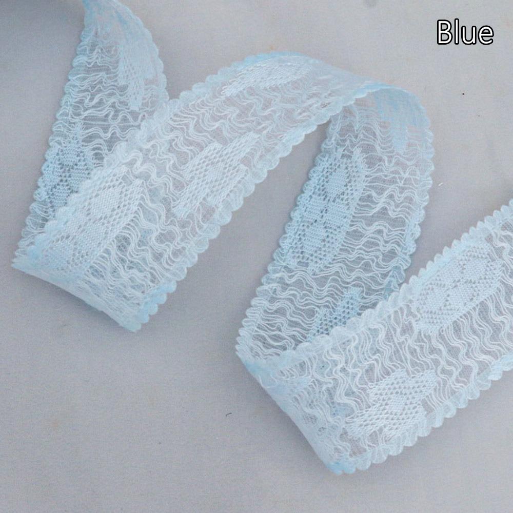 

Ленты для упаковки цветов Ручная работа DIY Аксессуары Упаковочные материалы Украшения для вечеринок Макарон Кружевная лента as show синий