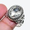 Natural White Topaz Gemstone 925 Sterling Silver Jewelry Ring Size 8 AR-18280