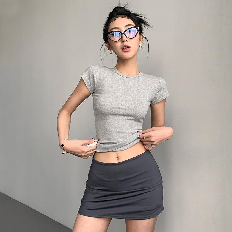 

American Sporty Women s Slimming Quick-Dry Mini Skirt 2025 - Anti-Exposure Yoga Skirt with Hip-Hugging Design Large 110-135 pounds сірий колір