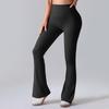 Pantaloni a zampa da yoga con sollevamento dei glutei da donna, sportivi da fitness, gamba larga, micro-pantaloni, vita alta, ad asciugatura rapida, pantaloni da yoga