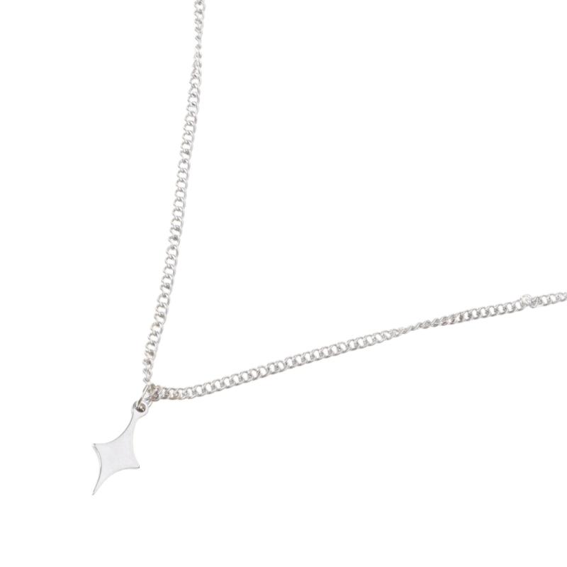 Collier Pendentif Étoile de Mode Simple Chaînes Ras du Cou Couleur Vintage pour Femmes Hommes Couples Cadeau Saint-Valentin