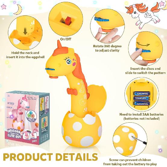 KETIEE Unicorn Drawing Projector Toys for Ages 5-7: Trace and Draw Projector for Kids with Cute Unicorn Look, Smart Art Sketcher Projector with 96