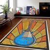 Polyester Nashville Guitar Rug Large & Medium Non-Slip Nashville Guitar Area Rug - Polyester Crystal Velvet Carpet,