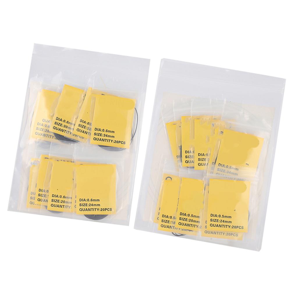 16mm-34mm Watch O Ring Rubber Gasket Watch Back Sealing Rubber Spare Parts (0.5mm 0.6mm)