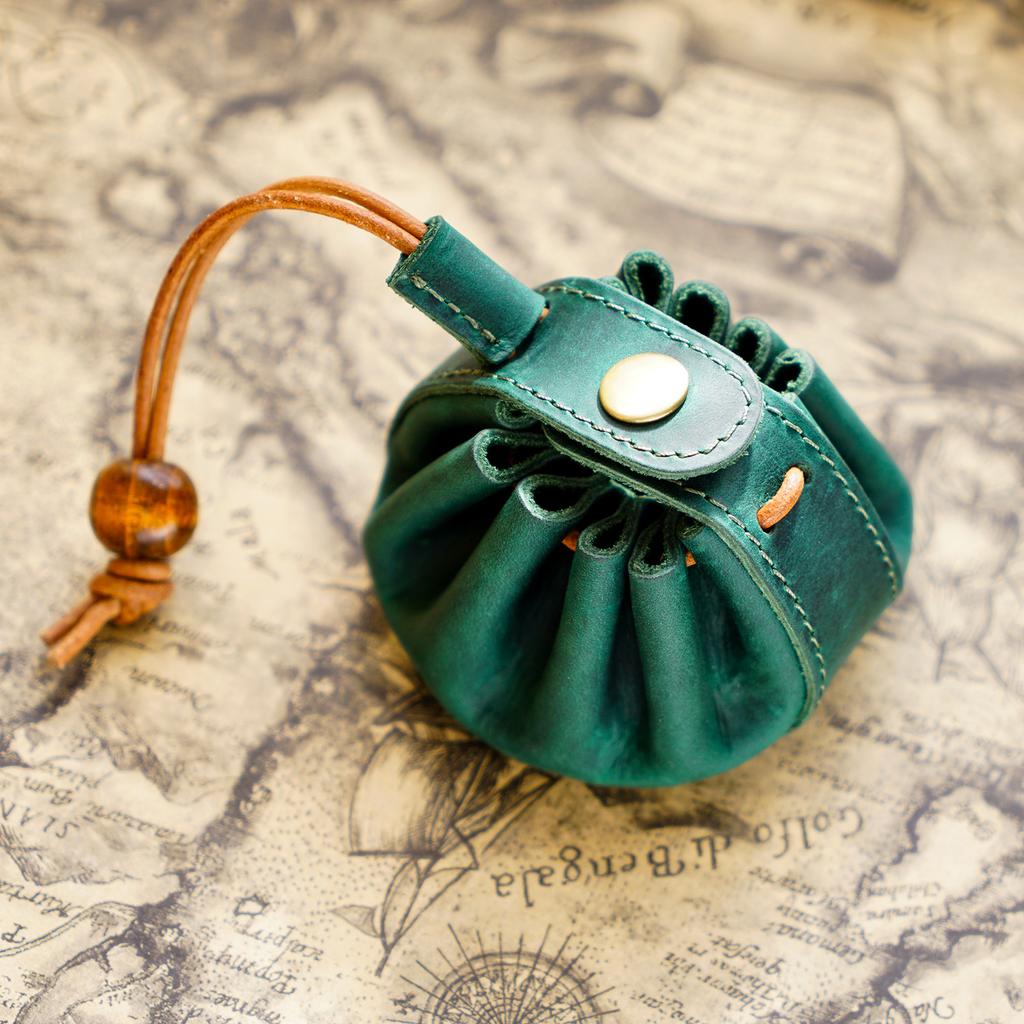 Artificial Leather Dice Bag Tray Design Viking Style Vintage Medieval Drawstring Pouch For D&D Role Playing RPG Game Coin Purse