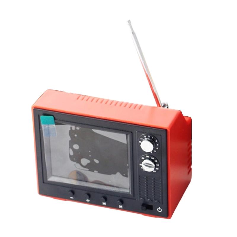 Animated Mini TV Furniture For Dollhouses 8.5cm Realistic Video Display Living Room Decoration