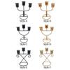 3 Arms Candle Holder Iron Modern Creative Candleholder Centerpiece for Party Living Room Holiday Dining Table Decoration