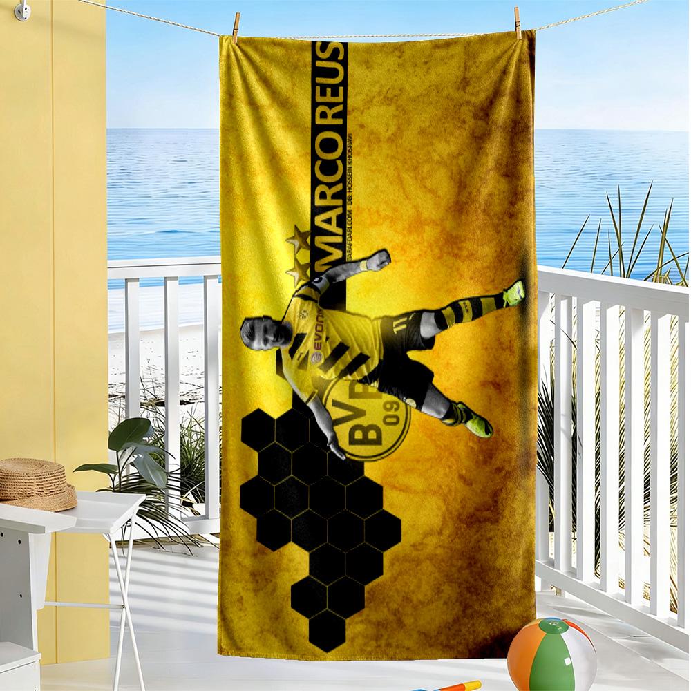 Soccer Ball Beach Towel Super Soft Microfiber Quickdry Fabric Comfortable Lightweight