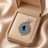 London Blue Topaz Gemstone 925 Sterling Silver Handcrafted Pendant 1.55" Necklace For Birthday Gift PP-25-3