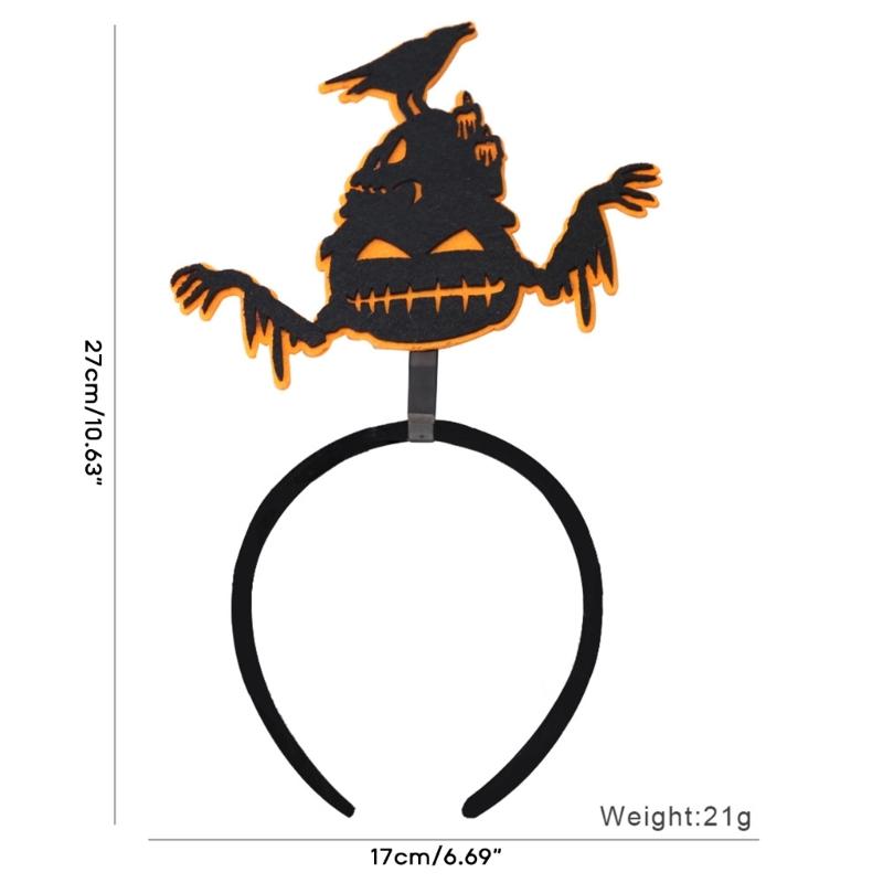 Halloween Themed Hairband Headband with Pumpkin Headpiece for Festival Look