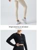 Pantaloni da Yoga Senza Cuciture Autunno-Inverno a Vita Alta Sollevamento Glutei con Tessuto Traspirante che Assorbe il Sudore