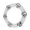 Drum Hi Hat Ring Bell Silicone Double Rows 6 Pieces Cymbal Ching Ring Tambourine