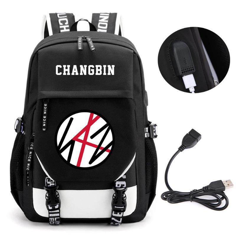 Straykids Beliebte Koreanische Boygroup Peripherie Rucksack Campus Grund- und Sekundarschüler Schultasche Herren- und Damen-Computertasche Rucksack