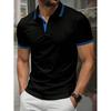 Men's Essential Striped Short Sleeve Polo Shirt, Casual Slim Fit for Daily Wear