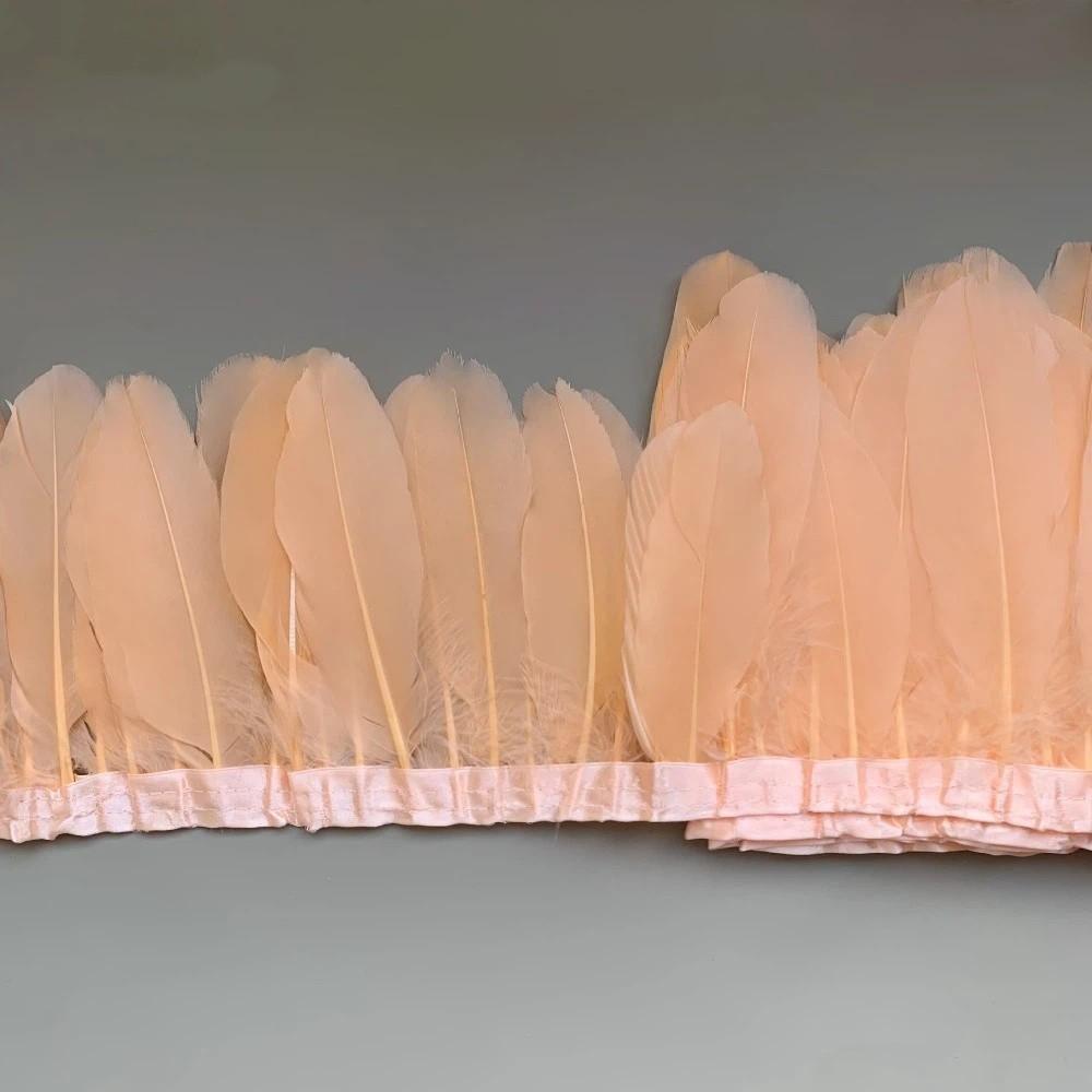 2M Real Geese Duck Feathers Natural Fringe Ribbons DIY Feather Trims  Wedding Accessories