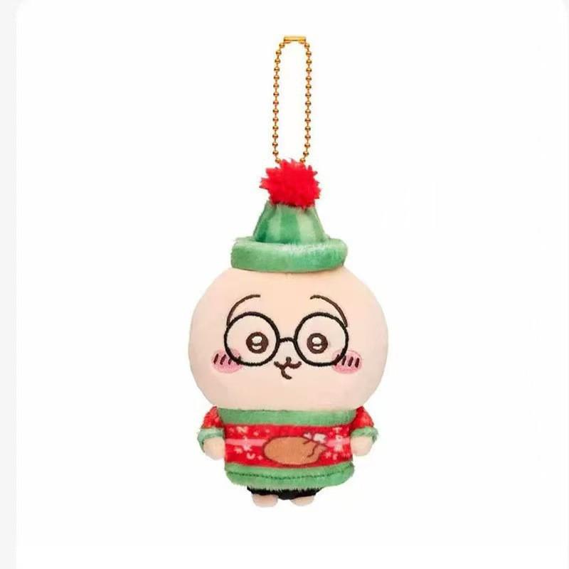 2025 Self-deprecating Bear & Gingerbread Man JiiKawa Hachi Usagi Keychain Christmas Stocking Plush Toy Gift