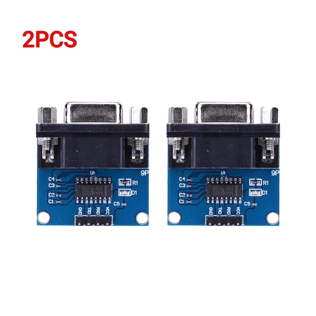 1-10PCS MAX3232 RS232 to TTL Serial Port Converter Module TX RX VCC GND Female DB9 Connector 3.3V-5.5V MAX232 Flashing Board