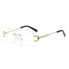 Luxurious High Quality Sunglasses for Women Eye Protection Rimless Ultraviolet-proof Sunglasses Glasses Men Outdoor Use Beach Travel Eyeglasses
