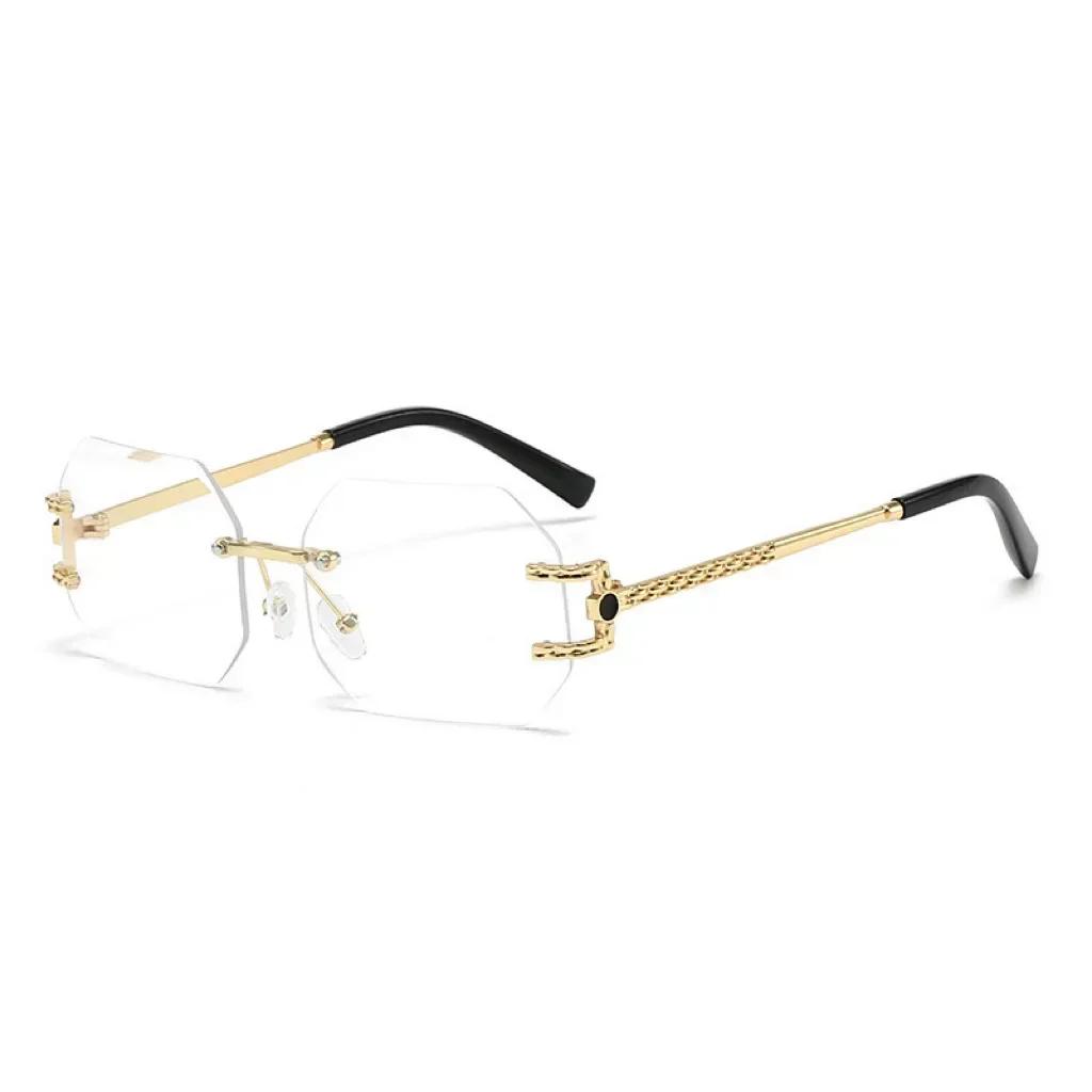 Luxurious High Quality Sunglasses for Women Eye Protection Rimless Ultraviolet-proof Sunglasses Glasses Men Outdoor Use Beach Travel Eyeglasses