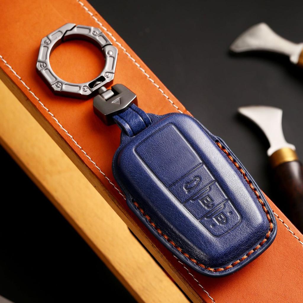 For Toyota Chr Camry Prius Land Cruiser Prado Furniture Corolla Yaris Rav4 Highlander Leather Car Key Fob Case Cover Accessories