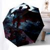 1pc Superman Moonlight Automatic Folding Umbrella - Compact 8-Rib Design, Durable Plastic & Iron1192L