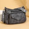 Vintage PU Soft Leather Crossbody Bag with Multiple Compartments