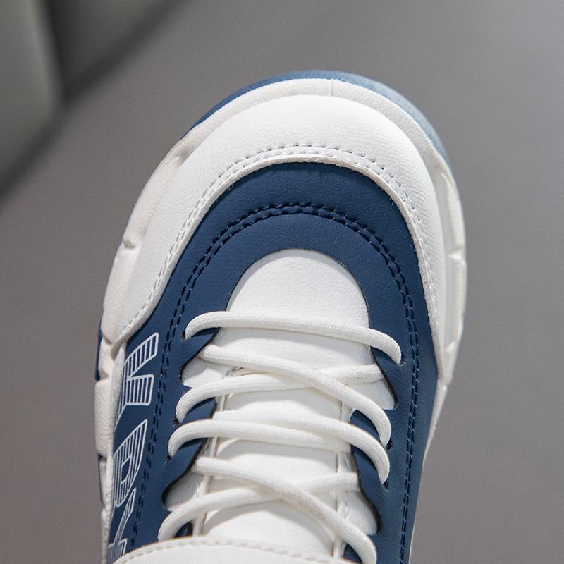 Trend Fashion Sport Shoes For Children PU Leather Waterproof Kid's Sneakers Ergonomics Breathable Boy's Girl's Running Shoes