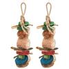 Bird Chewing Toy Natural Hanging Parrot Cage Bite Toy for Small To Medium Sized BirdsType C
