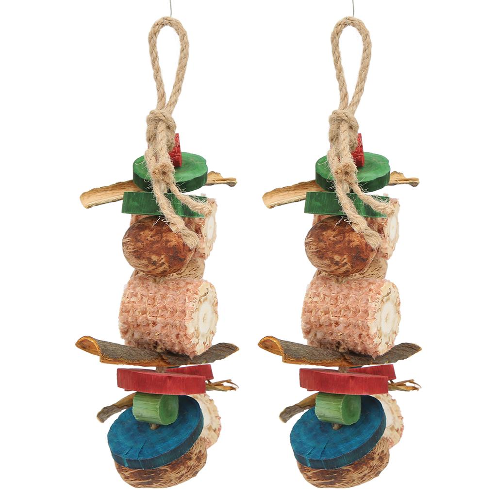 Vogel Kauspielzeug Natürlich Hängendes Papageienkäfig Beißspielzeug für Kleine bis Mittelgroße Vögel Typ C