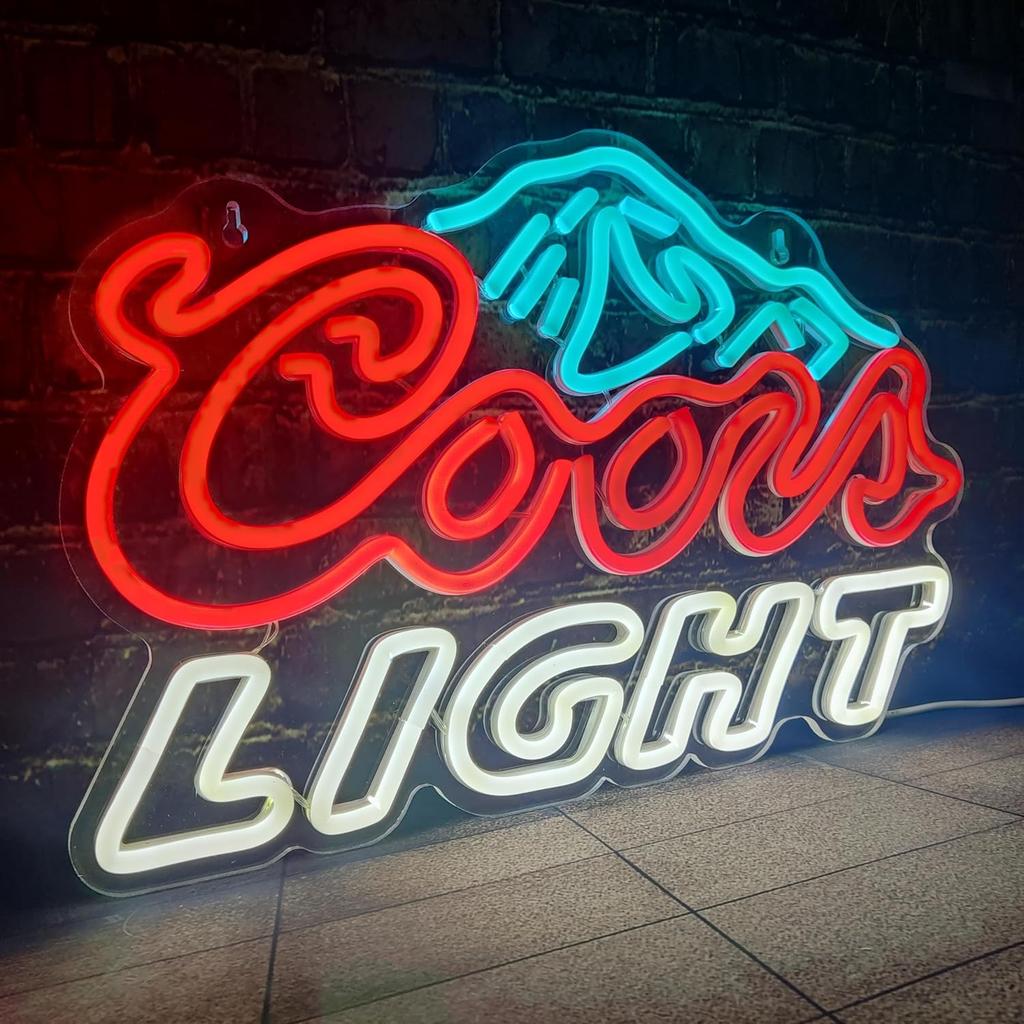 Crs Light Beer Neon Sign for Bar, Man Cave, Garage, Beer Neon LED Light for Home Bar Wall Decor, Art Decoration USB Powered With Switch, Sign,