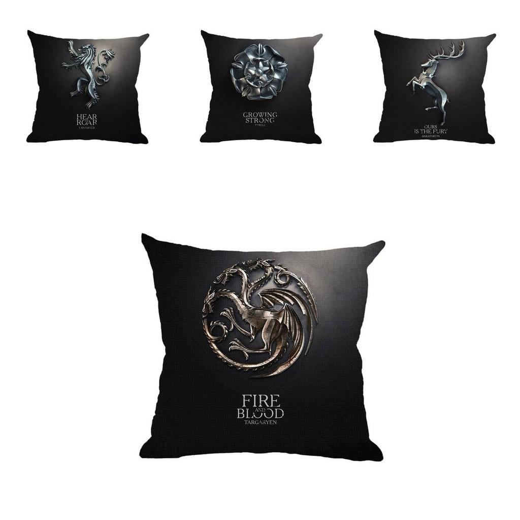 Luxurious Game Of Thrones Fire And Blood Throw Pillow Case For Elegant Home Decor