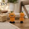 Weather-resistant Halloween Ornaments Pumpkin Figure Ornaments, Hand-Painted Resin Decorations with Unique Garden Expressions, Figurine for