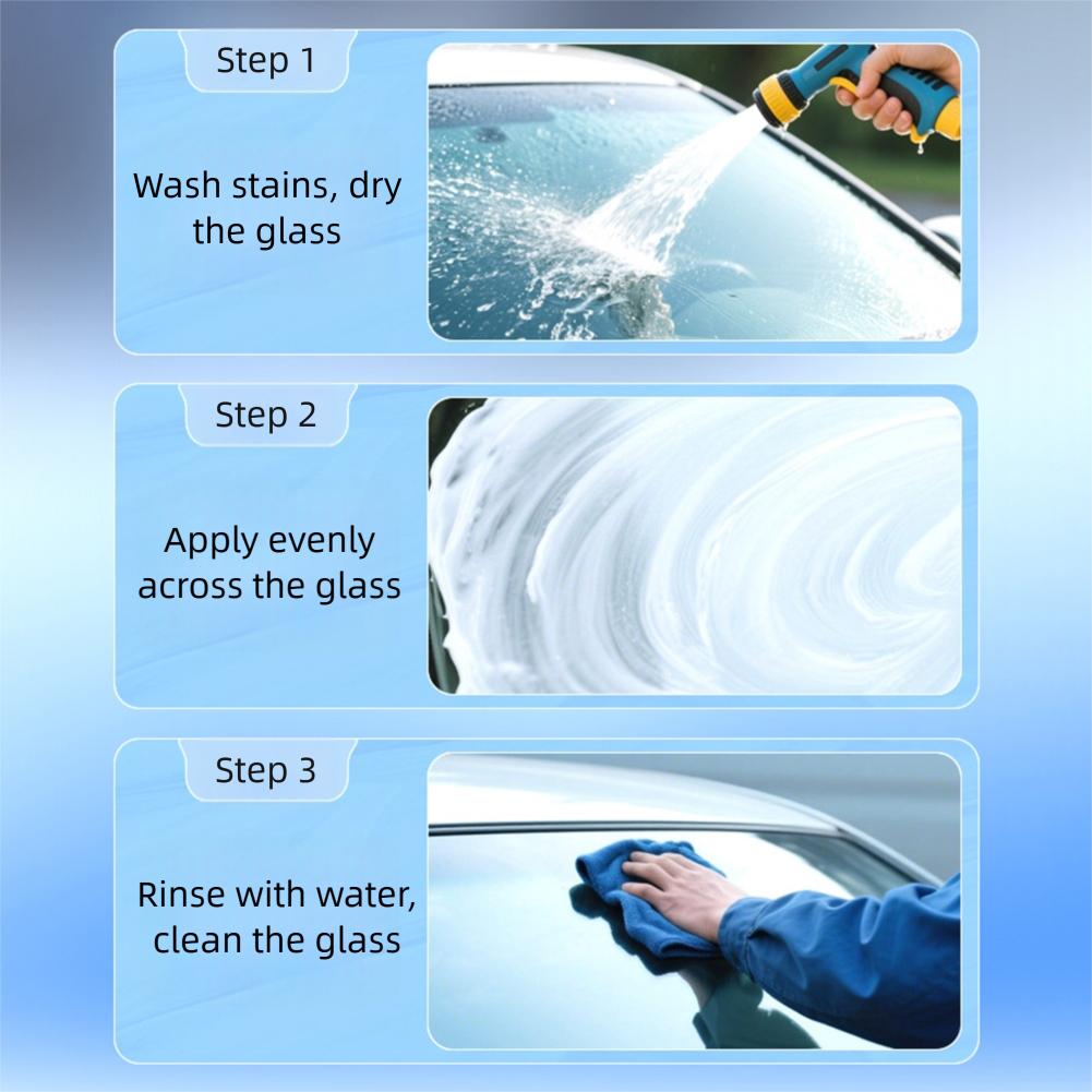 Automotive Water Spot Remover For Glass Portable Anti-rain Fog Cleaning Glass Brush For Side Window Glass