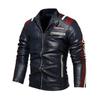 Men Fashion Leather Jacket Men Autumn Motorcycle Slim Fleece Jacket Coat Men Spring Outdoor Casual Motor Biker PU Leather Jacket